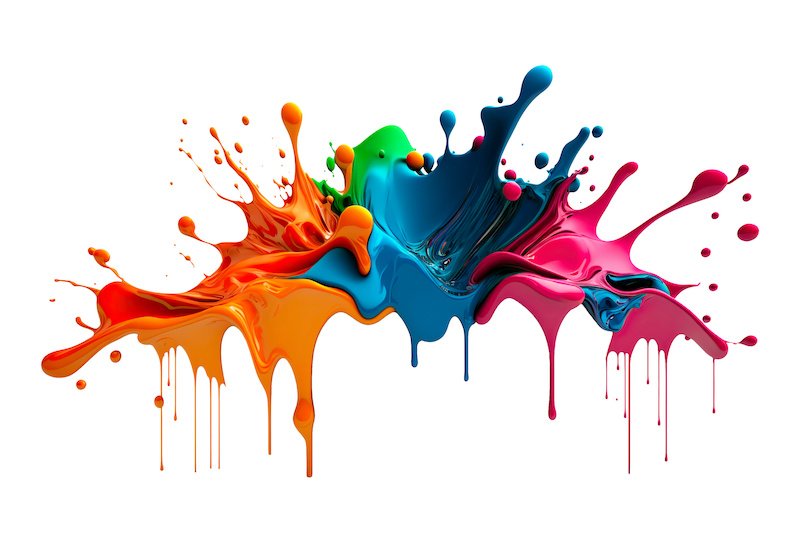 Paint color splashes