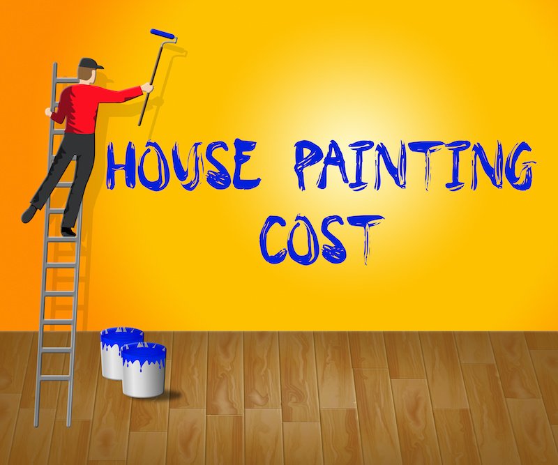 House Painting Cost Showing House Paint 3d Illustration
