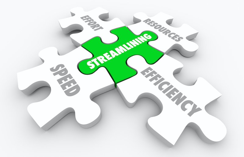 Streamlining Resources Speed Efficiency Puzzle Pieces 3d Illustration