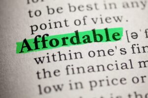 Fake Dictionary, definition of the word affordable.