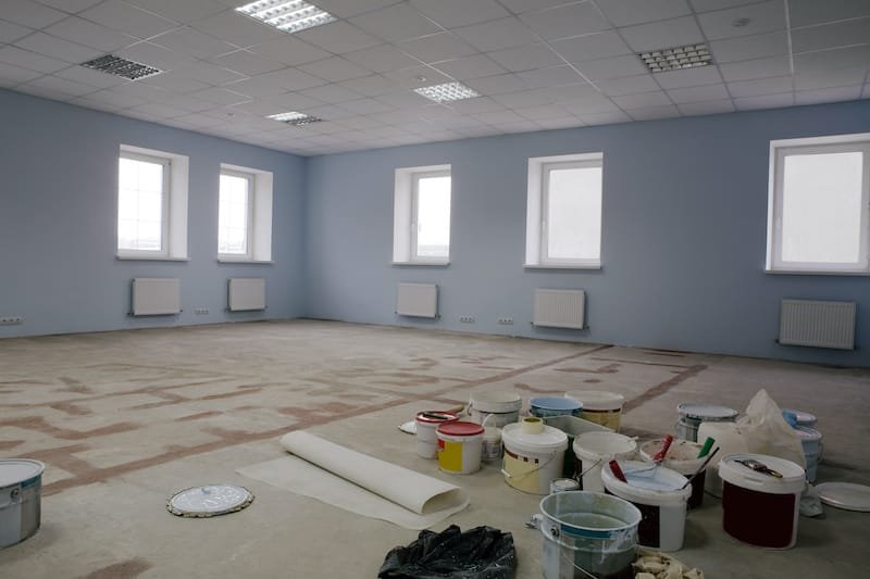 Paint on construction new and modern office