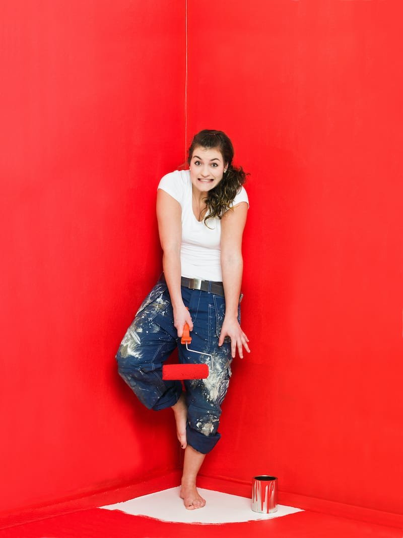 Girl has painted herself in the corner common painting problems 