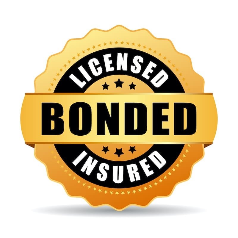 Licensed bonded insured vector icon for painting contractor