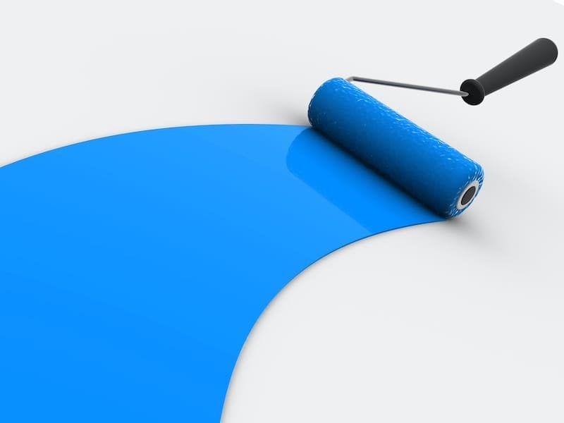 Paint roller brush. 3d.