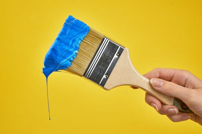 painting contractor blue paint