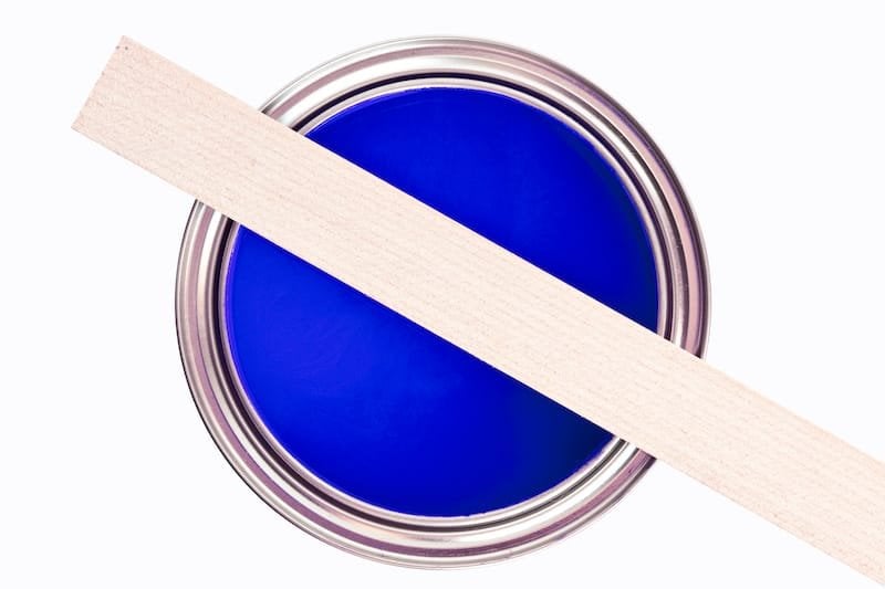Paint can with stir stick