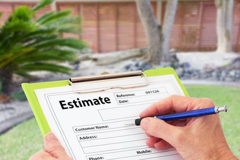 Written painting contractor estimate
