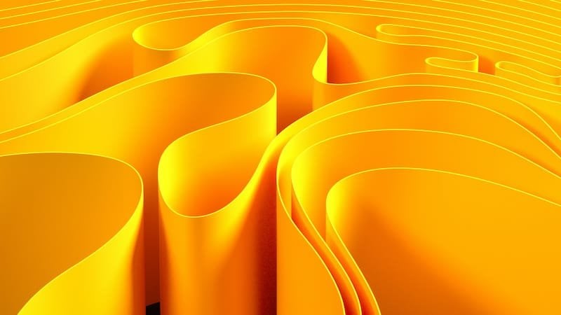 Yellow Folded paper Color